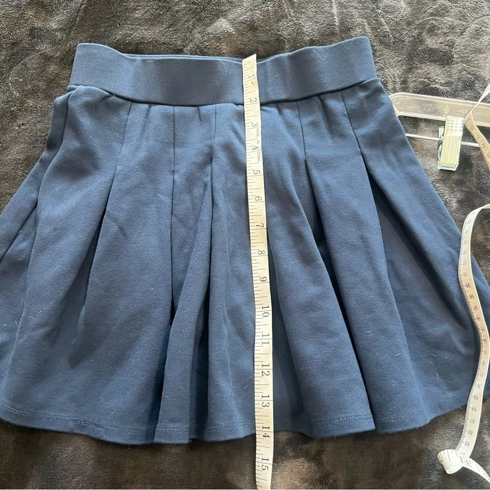 So Girls Uniform Mini Pleated Skirt Elastic Waistband Navy Size Small.